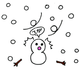 Traveling snowman sticker #12773628