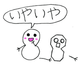Traveling snowman sticker #12773630