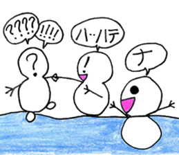 Traveling snowman sticker #12773633