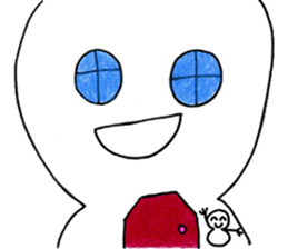 Traveling snowman sticker #12773636