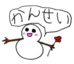 Traveling snowman sticker #12773638
