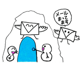 Traveling snowman sticker #12773641