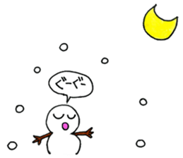 Traveling snowman sticker #12773643
