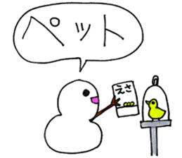 Traveling snowman sticker #12773646