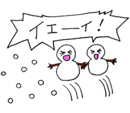 Traveling snowman sticker #12773652