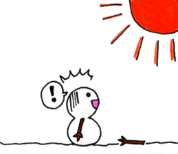 Traveling snowman sticker #12773656