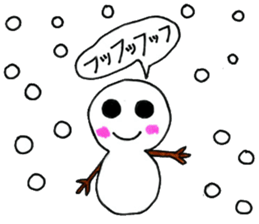 Traveling snowman sticker #12773657