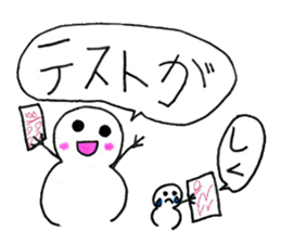 Traveling snowman sticker #12773659