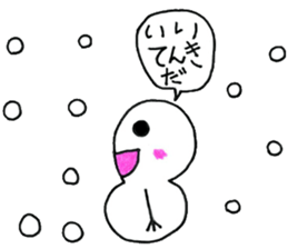 Traveling snowman sticker #12773661