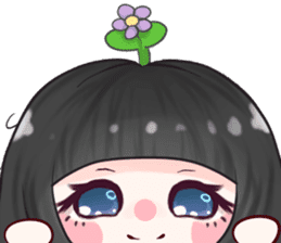 Hana - flower girl sticker #12777549