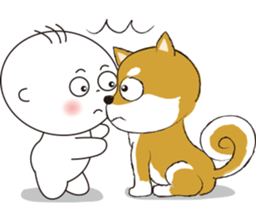 a cute dog-2 sticker #12777810