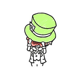 polka dots alice sticker #12778945