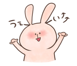 rabbit and cat sticker . sticker #12779729