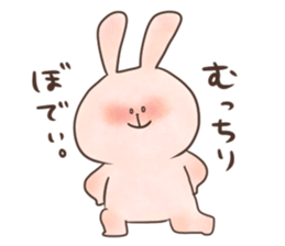 rabbit and cat sticker . sticker #12779753