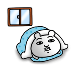 Daily life of white bear 5 sticker #12781017