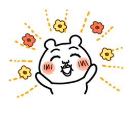 Daily life of white bear 5 sticker #12781026