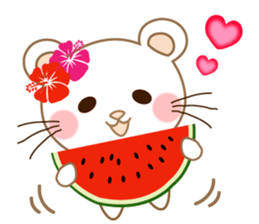 Panda cat, Pan'nya hot day and summer sticker #12781834