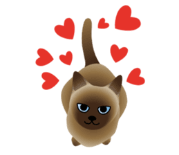 siamese cats sticker #12783438