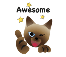 siamese cats sticker #12783451