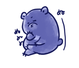 bule blue bear sticker #12783864