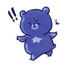 bule blue bear sticker #12783878