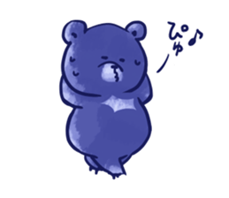 bule blue bear sticker #12783887
