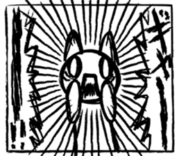 The easily scared cat sticker #12783935