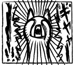 The easily scared cat sticker #12783936