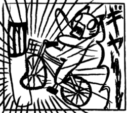 The easily scared cat sticker #12783952