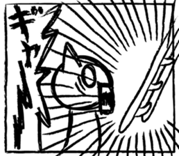 The easily scared cat sticker #12783955