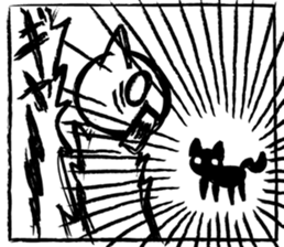 The easily scared cat sticker #12783956