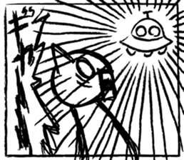 The easily scared cat sticker #12783957