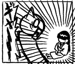 The easily scared cat sticker #12783958