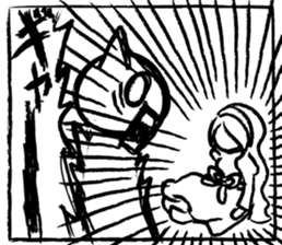 The easily scared cat sticker #12783959