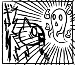 The easily scared cat sticker #12783960