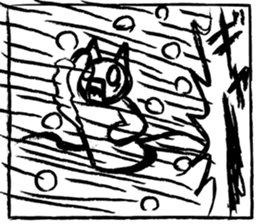 The easily scared cat sticker #12783965