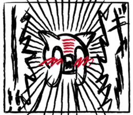 The easily scared cat sticker #12783967