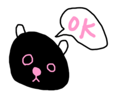 the bear with black face sticker #12784014