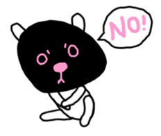 the bear with black face sticker #12784017
