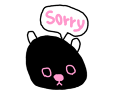 the bear with black face sticker #12784018