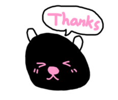 the bear with black face sticker #12784019