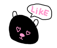 the bear with black face sticker #12784020