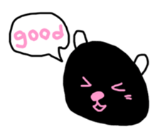 the bear with black face sticker #12784021