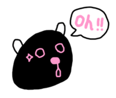 the bear with black face sticker #12784023