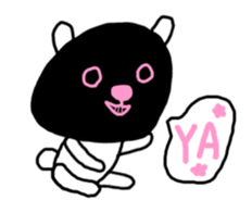 the bear with black face sticker #12784024