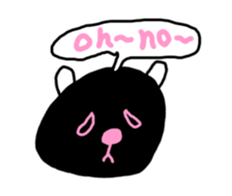 the bear with black face sticker #12784025