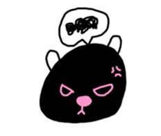 the bear with black face sticker #12784027