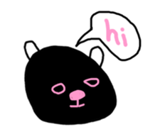 the bear with black face sticker #12784029