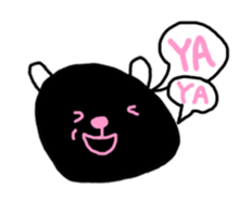 the bear with black face sticker #12784032
