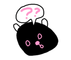 the bear with black face sticker #12784034